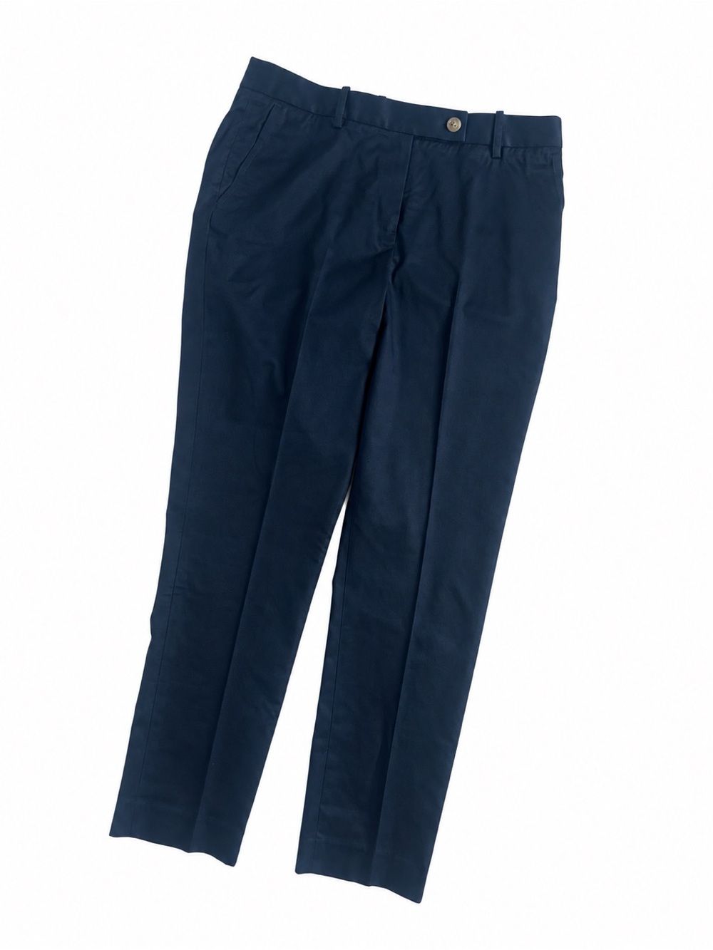 Brooks Brothers Women’s Navy Stretch Cotton Sateen Pants Trousers Size 10